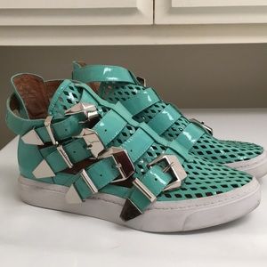 Jeffrey Campbell Indie Hi Sneakers -Teal Size 8